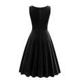thumbnail image 4 of Penkiiy Robes en Velours pour Femmes, Robe Rétro Trapèze, Robes Formelles pour Invitées de Mariage Cocktail Noël Fêtes Robes L Noir, 4 of 5