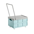 thumbnail image 2 of Dvruxg Clothes Storage Organizer Rolling Storage Box on Wheels Practical Folding Bins, Plastic Tote Storage Box Container Stackable Folding Utility Crates for Clothes Books Snack, 2 of 5