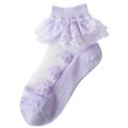 thumbnail image 1 of Chaussettes en Dentelle à Volants pour Filles, Oeillets, Maille Florale, Coton, Froufrous, Cheville, Douces, Robe, Chaussettes Princesse pour Enfants, Chaussettes de Robe pour Filles, Violet, 1 An, 1 of 2