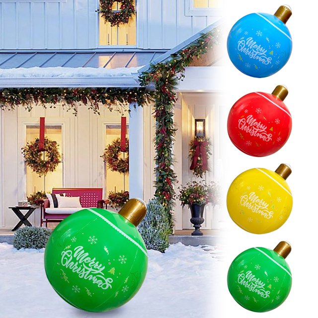 Vaidha Christmas Inflatable Christmas Ball Outdoor Courtyard Decoration Pendant Party Decoration Props