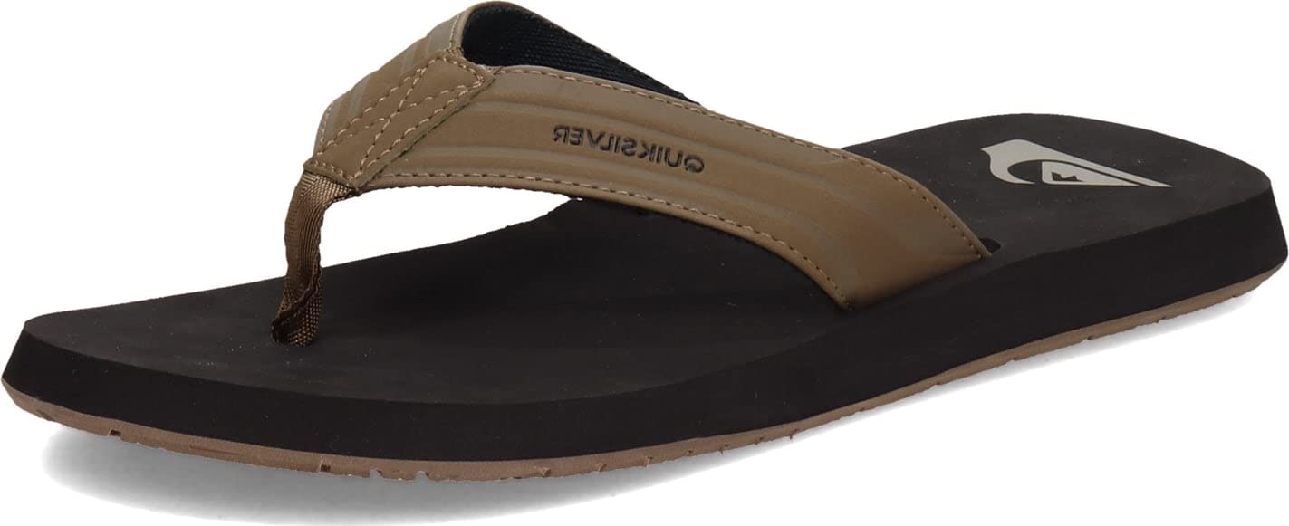 Quiksilver Sandale à 3 Pointes Monkey Wrench pour Homme, Beige/uni, 14 M US