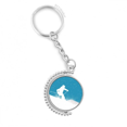 thumbnail image 1 of sport skiing with skis ski pole rotatable keyholder disc accessories chain clip, 1 of 3