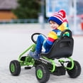 thumbnail image 4 of Gymax Kart à Pédales pour Enfants, Jouet à 4 Roues à Chevaucher avec Siège Ajustable et Frein à Main, Vert, 4 of 10