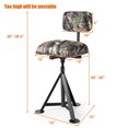 thumbnail image 2 of Gymax Swivel Hunting Chair Tripod Blind Stool w/ Detachable Backrest Outdoor Camping, 2 of 10