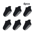thumbnail image 2 of 6 Pieces Kids Stockings Socks with Nice Elasticity Comfortable Wearing Simple Style Good Craftsmanship Hose Keep Crawing black 12-14, 2 of 6