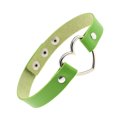 thumbnail image 3 of Collier Coloré Style Japonais Accessoire d'Halloween pour Femmes Chaîne Simple en Cuir Ras du Cou Chaîne Réglable Cœur Étincelant Ras du Cou Vert, 3 of 8