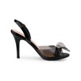 thumbnail image 3 of BLISSFUL STEP Women's Slingback Rhines Open Toe Stiletto Heels Sandals Clear Black 9.5, 3 of 7