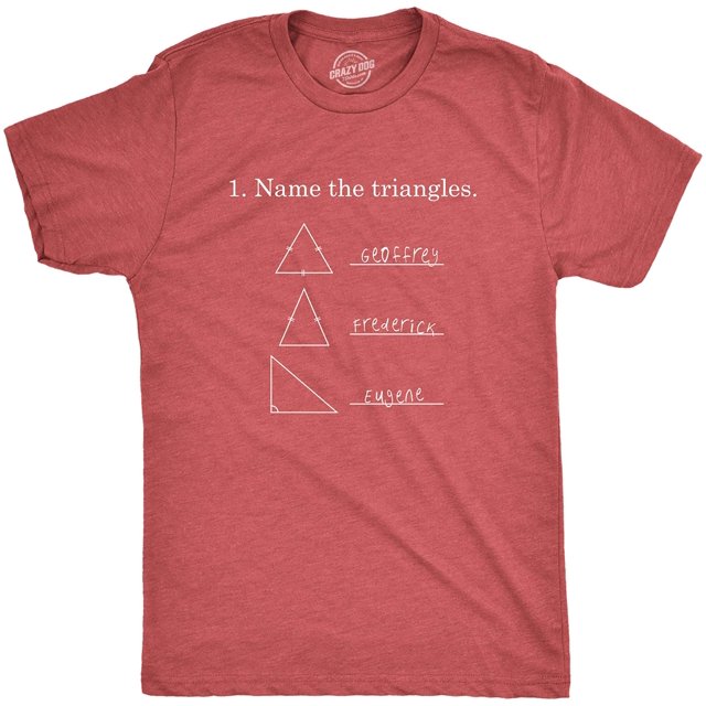 Mens Name The Triangles Funny Math T Shirt Sarcasm Novelty I Love Math Graphic
