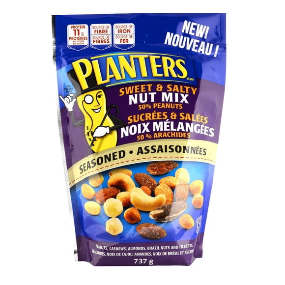 Planters Sweet & Salty Nut Mix 50% Peanuts - 737g