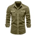 thumbnail image 4 of RKSTN Cardigan pour Homme Décontracté Mode Col Rabattu Chandail Uni Manches Longues Hauts en Coton Décontractés Stylés pour l'Automne, 4 of 9