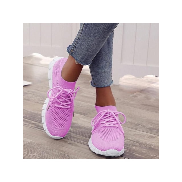 UKAP Espadrilles pour Femmes à Bout Rond Espadrilles Couleur Unie Ballerines Confortables pour Femmes Violet 7.5