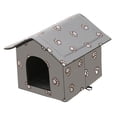 thumbnail image 3 of Niche Extérieure pour Chat, Petit Chien, Chenil, Lit Chaud et Isolé, Imperméable, pour Chiot, Gris, P, 3 of 9