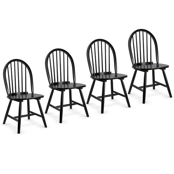 Costway Set of 4 Vintage Windsor Dining Side Chair Wood