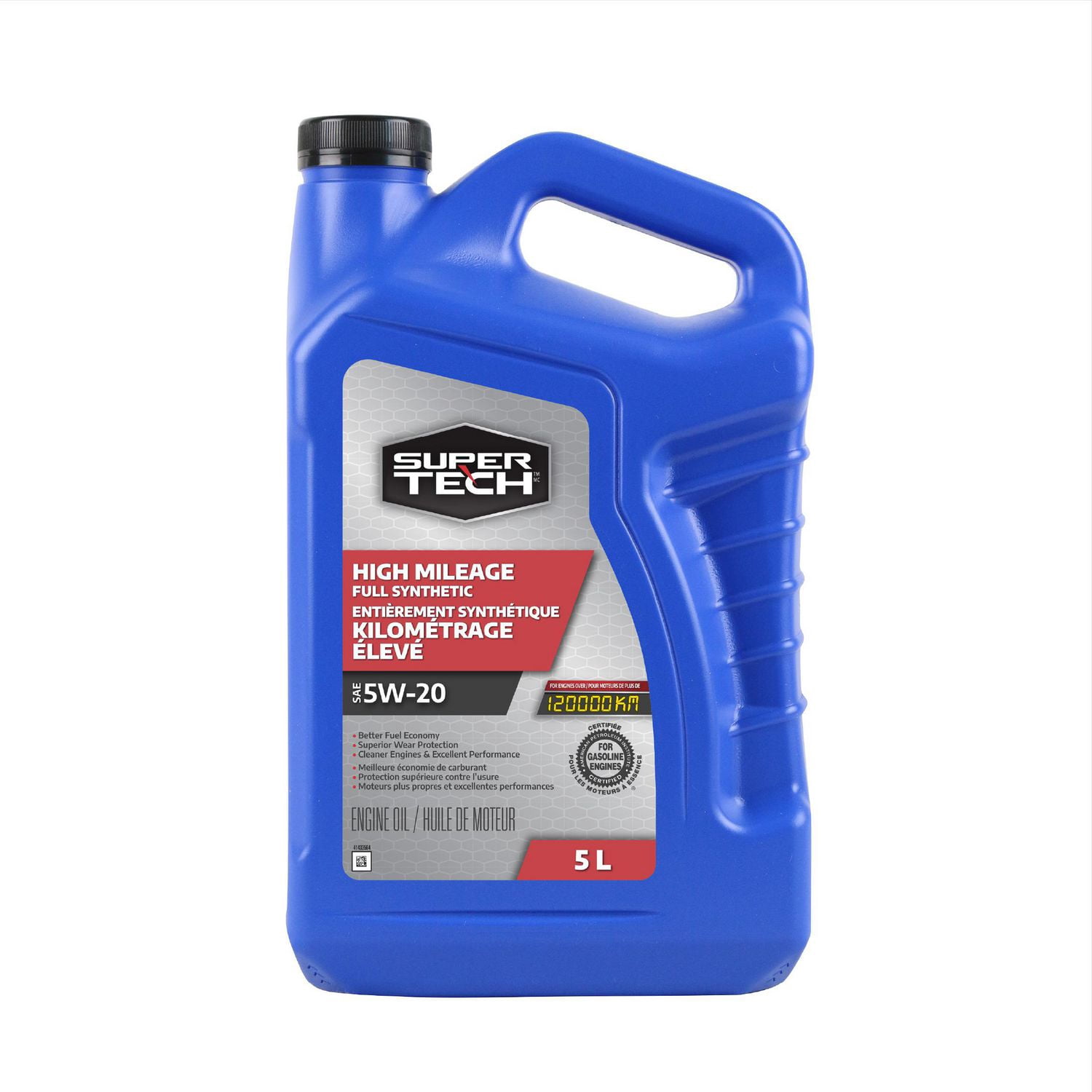 Super Tech High Mileage Full Synthetic 5w-20 Motor Oil