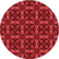 thumbnail image 1 of Ahgly Company Tapis d'Intérieur Ronds Transitionnels Rouges Lavables à la Machine, 3 Pieds Rond, 1 of 7