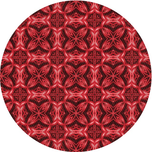 Ahgly Company Tapis d'Intérieur Ronds Transitionnels Rouges Lavables à la Machine, 3 Pieds Rond