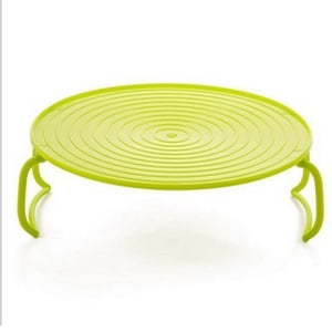 MYG Microwave Tray Microwave Plate Stacker Grill Rack Plastic Bakin Round Steam Rack
