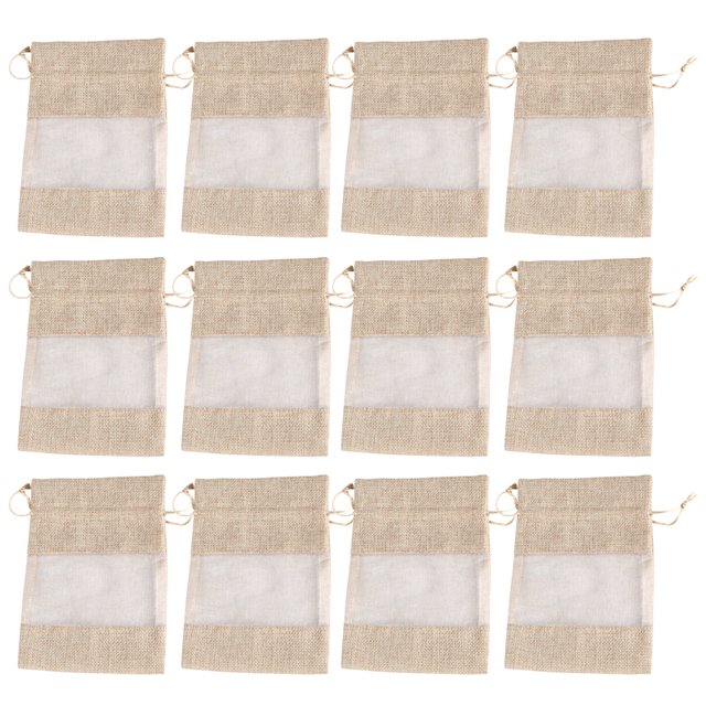 CIMAXIC Sacs de Rangement Pratiques 12 Pcs Pochettes de Rangement pour Bijoux Sacs à Cordon à la Mode Sacs Cadeaux, 7.09"X5.12"X0.08 Pouces