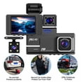 thumbnail image 4 of EQWLJWE Car On-Dash Mounted Cameras,2-inch Display Screen High-definition 1080P Driving Recorder with Three Lenses Displaying The Same Parking Monitoring Loop Recording and Reverse Image In Car DV, 4 of 9