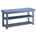 thumbnail image 2 of Convenience Concepts Oxford Utility Mudroom Entryway Bench in Blue Wood Finish, 2 of 3