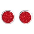 thumbnail image 1 of Baohd Round Earrings Eye-catching Eardrops Fine Electroplating Rhinestone Inlay Ear Studs Gorgeous Gift for Birthday Party Wedding Red, 1 of 5