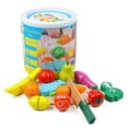 thumbnail image 3 of Children Wooden Kitchen Simulation Play House Toy Puzzle Magnetic Vegetables Fruit Cecilia Colorful Mini Toy Model Birthday Gift, 3 of 7
