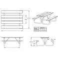 thumbnail image 4 of Pilot Rock 3 Pack 6'/8' Outdoor Steel Non Tip Picnic Table Leg (Frame Only), 4 of 7