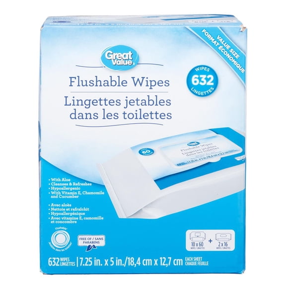 Great Value Flushable Wipes