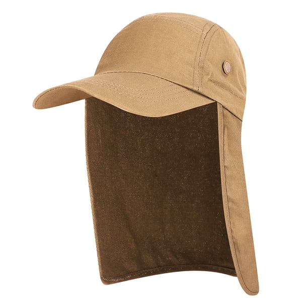 Men UPF 50+ Sun Protection Cap Wide Brim Fishing Sun Cap Hat 