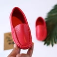 thumbnail image 1 of YOUSNH Tout-Petits Petits Garçons Filles Mocassins Souples à Enfiler Chaussures Plates Habillées Chaussures Bateau Chaussures Décontractées Chaussures Garçons Rouge 8, 1 of 6