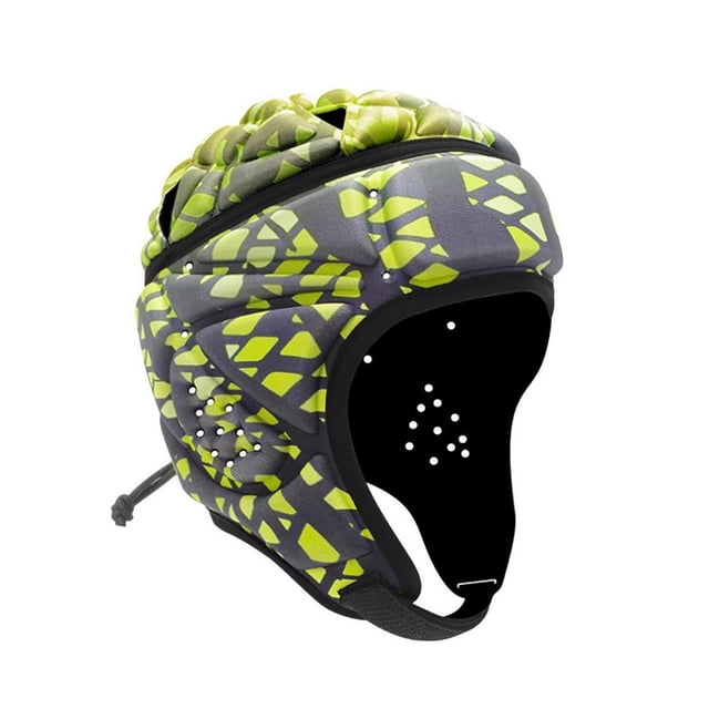 YOPTOP Mult-Color Soft Rugby Helmet Headguard Headgear for Soccer Scrum Cap Soft Protective Helmet for Kids Adults 23”-25”,gradientyellow