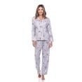 thumbnail image 2 of White Mark Women's Floral Long Sleeve Button-Down Pajama Set, 2 of 6
