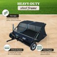 thumbnail image 2 of Yard Tuff 42 Inch Quick Assembly Tow Style Lawn Yard Debris Sweeper, 2 of 12