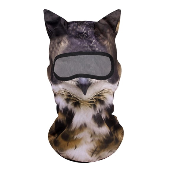 3D Cat Animal Ice Silk Ski Face Mask with Ears, for Music Festivals Parties Skiing Outdoor Activities, Warm Snowboard 509 Snowmobile Gear for Women, Winter Ski Party