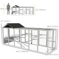 thumbnail image 3 of PawHut Outdoor Wooden Chicken Coop, Combinable Design Hen House with Run, 3 of 10