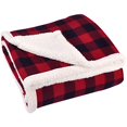 thumbnail image 3 of Sunbeam Electric Throw - Reversible Imperial Plush with Sherpa - Premium Sherpa and Ultra Soft with 3 Heat Settings and 3 Hour Auto-off, Plaid Red and Black on White Sherpa, 50 x 60, 3 of 4