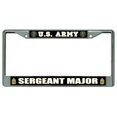 thumbnail image 1 of U.S. Army Sergent Majeur Chromé Cadre de Plaque License, 1 of 9