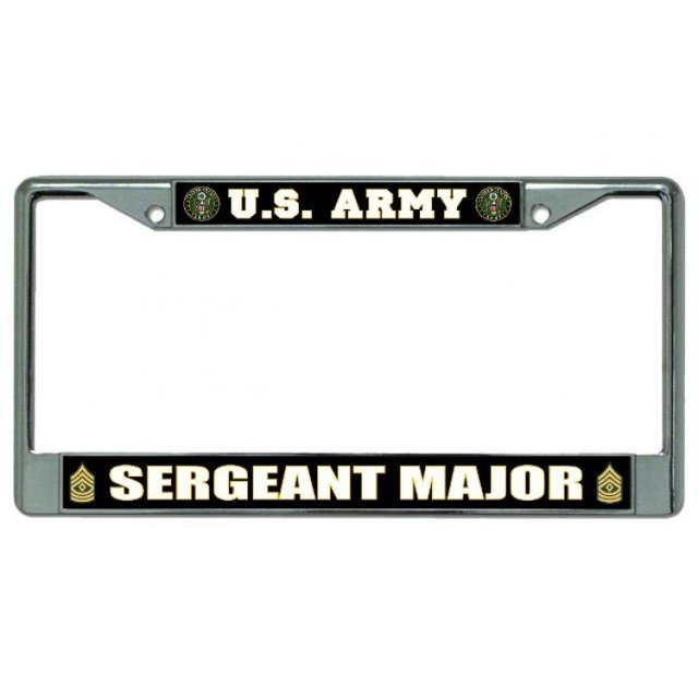 U.S. Army Sergent Majeur Chromé Cadre de Plaque License