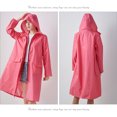thumbnail image 1 of Baohd Femmes Homme Imperméable Long Imperméable Mince Imperméable Veste avec Capuche Vêtements Costume de Pluie Randonnée Randonnée à Vélo Noir XL, 1 of 6