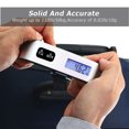 thumbnail image 3 of Luggage Scale, Portable Digital Hanging Baggage Scale for Travel, Suitcase Weight Scale , 50KG, Battery Included - Silver, 3 of 8