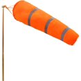 thumbnail image 1 of ANLEY 40-Inch Windsock - Rip-stop Polyester Wind Direction Measurement Sock Bag with Reflective Belt - For Outdoors Airport Farm & Park - Orange 3.3 Feet, 1 of 7
