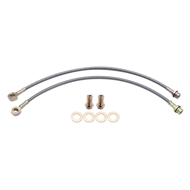 Labymos 7/16'' Braided Stainless Steel Disc Brake Hose Replacement for Chevelle Disc Brakes