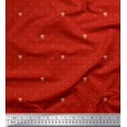 thumbnail image 1 of Soimoi Moss Georgette Fabric Artistic Flower & Dots Decor Fabric Printed Yard 42 Inch Wide, 1 of 3