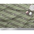thumbnail image 2 of Soimoi Polyester Crepe Fabric Leaves & Floral Block Printed Fabric 1 Yard 52 Inch Wide, 2 of 3