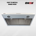 thumbnail image 3 of ONEX OHF300 Hotte de Cuisinière 30 Pouces avec Conduit en Acier Inoxydable, 3 of 8