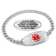 thumbnail image 1 of MedicEngraved Bracelet d'Alerte Médicale Personnalisé en Acier Inoxydable - Maillon Gourmette 5 mm, 1 of 8