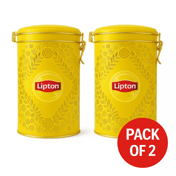 NEW YEAR SPECIAL - LIPTON Loose Leaf Black Tea with Gift Jar, 140g ( PACK OF 2)