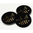 thumbnail image 3 of Inkdotpot Pack Of 50 Made With Love Text Favor Paper Tags Craft Real Gold Foil Hang Tags, 3 of 6