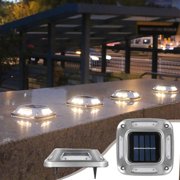Chmadoxn Solar Lights Outdoor Solar Ground Lights Outdoor With Led Lamp Beads Disk Lights Garden Lights Solar Powered In-Ground Outdoor Landscapes Lighting Solar Light