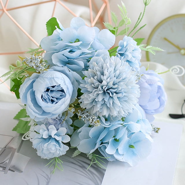 TopLLC Simulated Bouquet Of Home Decoration Flowers Simulated Rose Bouquet Of Small Handlebars Of Roses